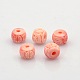 Opaque Resin Carved Rondelle Beads RESI-E005-24-8mm-1