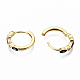 Brass Micro Pave Cubic Zirconia Huggie Hoop Earrings EJEW-T014-09G-01-NF-3