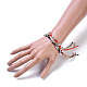 Conjuntos de pulseras de cordón trenzado de cordón de nylon ajustable BJEW-JB04416-5