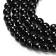 Натуральный черный шпинель бисер пряди G-L631-A03-6mm-4