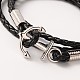 3-Loop Imitation Leather Wrap Bracelets BJEW-J114-01-3