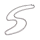 男性女性のための304つのステンレス鋼の縁石のチェーンのネックレス  ステンレス鋼色  17.72インチ（45cm） NJEW-JN03846-01-1
