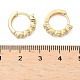 Плоские круглые серьги-кольца из латуни с микропаве из прозрачных кубических цирконий EJEW-Z102-19G-5