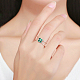 Thai 925 стерлинговый серебристый эмаль палец кольца RJEW-FF0009-04AS-16mm-4