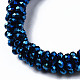 Faceted Electroplate Glass Beads Stretch Bracelets BJEW-S144-002G-04-3
