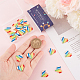 SUNNYCLUE 1 Box 30PCS Rainbow Charms Pride Charm Rainbow Heart Love is Love Gay Alloy Metal Enamel LGBT Charms for Jewelry Making Charms Valentine's Day Gift Earrings Necklace Bracelets DIY Crafts ENAM-SC0003-93-3