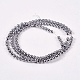 Electroplate Non-magnetic Synthetic Hematite Beads Strands G-J169A-3mm-02-2