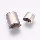 304 Stainless Steel Magnetic Clasps with Glue-in Ends STAS-K145-17P-2