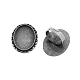 Vintage base anillo de hierro componentes del anillo de dedo de acero PALLOY-Q300-07AS-NR-1