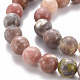 Chapelets de perles de jaspe / jaspe de kiwi / mailles naturelles rondes X-G-S170-8mm-3