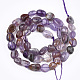 Fili di perle di quarzo rutilato viola naturale G-T108-22A-2