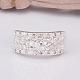 Trendy hollowbrass anneaux zircone cubique pour les femmes RJEW-BB12011-8-3