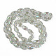 Chapelets de perles en verre transparent électrolytique EGLA-N002-35-C04-2