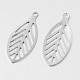 Hollow Leaf 316 Surgical Stainless Steel Filigree Pendants STAS-M258-15-2