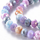 Opaque Baking Painted Glass Beads Strands X-EGLA-N006-010A-B09-3