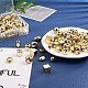 Fashewelry100pcs10スタイルuvメッキアクリルヨーロピアンビーズ  ミックス型  黄金メッキ  13~21x14.5~21x9~18.5mm  穴：5~6mm  10個/スタイル PACR-FW0001-01-5