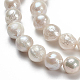 Hebras de perlas keshi de perlas barrocas naturales PEAR-Q004-36-3