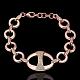 Bracelets à maillons en alliage d'étain plaqué or rose véritable pour femmes BJEW-BB13771-RG-3
