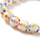 Punktmuster Bunte Malerei rundes Perlen-Stretch-Armband für Frauen BJEW-JB08225-2