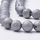 Galvaniser des perles naturelles d'agate altérée géode druzy naturel G-S284-8mm-07-3