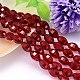 Faceted Oval Imitation Austrian Crystal Bead Strands G-M188-11x8mm-05A-1