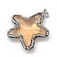 Colgantes de rhinestone de vidrio con forma de estrella de mar/estrellas de mar X-GLAA-N0019-06E-3