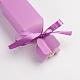 キャンディー形状の厚紙箱  結婚式の誕生日パーティーのギフトボックス  リボン飾り付き  暗い蘭  18.5x4x4cm CON-G008-A03-3