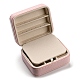 Rectangle PU Imitation Leather Jewelry Storage Zipper Boxes PAAG-PW0003-04B-2
