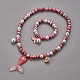 Conjuntos de pulseras y collares de perlas de imitación de plástico X-SJEW-JS01053-03-1