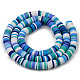 Handmade Polymer Clay Beads Strands CLAY-R089-6mm-102-2