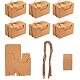 NBEADS 30 Pack Kraft Gift Boxes Gift Wrapping Paper Boxes with Hemp Rope and Tags for Wedding Decoration CON-NB0001-04-1