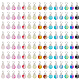 225pcs 15 couleurs pendentifs en verre craquelé peints à la bombe PALLOY-AB00090-7