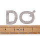 クラフトダディグリッターホットフィックスラインストーン  背面のホットメルト接着剤  マスクと衣装のアクセサリー  アルファベット26個  クリスタル  46x40x1.5mm  2セット /箱 DIY-CD0001-10D-10
