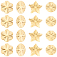 DICOSMETIC 20Pcs 4 Styles Golden Geometric Charms Textured Oval Charms Irregulate Round Charms Star Flower Pendants Stainless Steel Pendants for DIY Jewelry Making STAS-DC0012-29-1