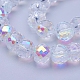 Chapelets de perles en verre transparent électrolytique EGLA-E045-D01-3