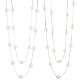 Conjunto de collares de doble capa con cuentas de perlas de imitación de plástico abs de 2 colores anattasoul 2 Uds. NJEW-AN0001-20-1