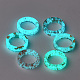 (vente d'usine de fêtes de bijoux) anneaux en résine époxy RJEW-T007-01C-02-6