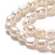 Fili di perle di perle d'acqua dolce coltivate naturali PEAR-L033-61-01-2