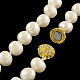 Elegante de la perla collares de abalorios redonda NJEW-Q282-18G-2