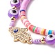 Handgefertigte Heishi-Perlen-Stretcharmbänder aus Fimo BJEW-JB07349-02-6