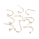 Brass C-shaped Hoop Circle Ball Stud Earrings X-KK-T032-009G-2