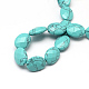 Facettes ovales turquoise synthétique brins de perles G-R303-14-2