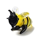 インテリアオーナメントパーツ  手作りランプワーク表示の装飾  ミツバチ  黄色と黒  20~26x12x17~20mm LAMP-J084-55-2