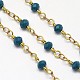 Chaînes de perles rondelles en verre taillé fait main pour colliers fabrication de bracelets CHC-L023-10-1
