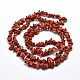 Puce naturelle de jaspe rouge brins de perles G-M205-27-2