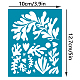 シルクスクリーン印刷ステンシル  木に塗るため  DIYデコレーションTシャツ生地  葉の模様  100x127mm DIY-WH0341-275-2