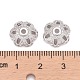 Capuchons de perles de zircone cubique en laiton à 6 pétale de fleur écologique ZIRC-M098-01P-FF-4