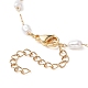 Pulsera de cadena con eslabones de perlas de vidrio BJEW-JB09238-5