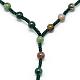 Natural Indian Agate Pendant Necklaces NJEW-T001-11-3