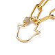 Iron Paperclip Chain Necklaces NJEW-JN02666-03-3